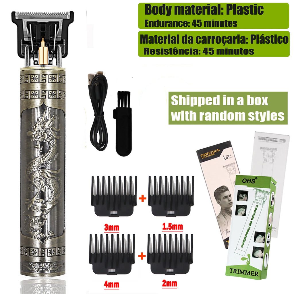 Máquina de cortar cabelo T9 para reparo, barbear, aparar pelos do corpo, máquina de cortar cabelo elétrica masculina 0mm para barbearia