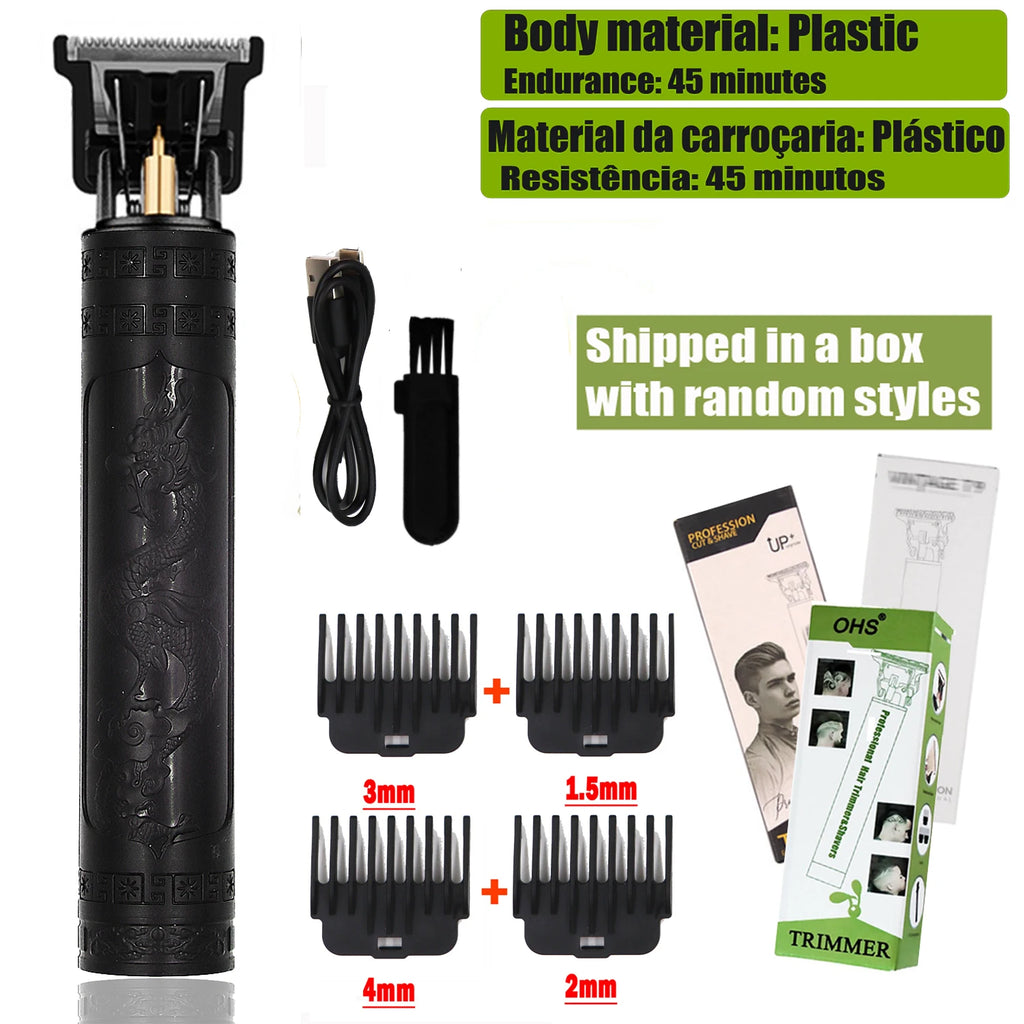 Máquina de cortar cabelo T9 para reparo, barbear, aparar pelos do corpo, máquina de cortar cabelo elétrica masculina 0mm para barbearia