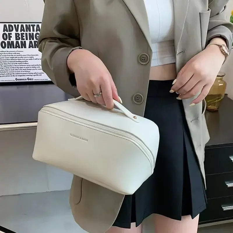 Organizador de Maquiagem Feminino, Nécessaire, Estojo de Maquiagem, Bolsa de Luxo para Viagem com Zíper