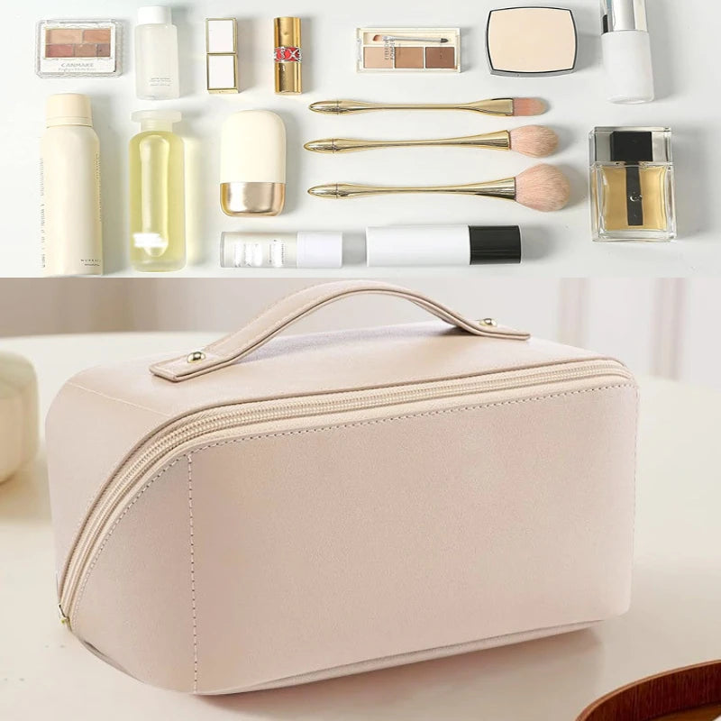 Organizador de Maquiagem Feminino, Nécessaire, Estojo de Maquiagem, Bolsa de Luxo para Viagem com Zíper