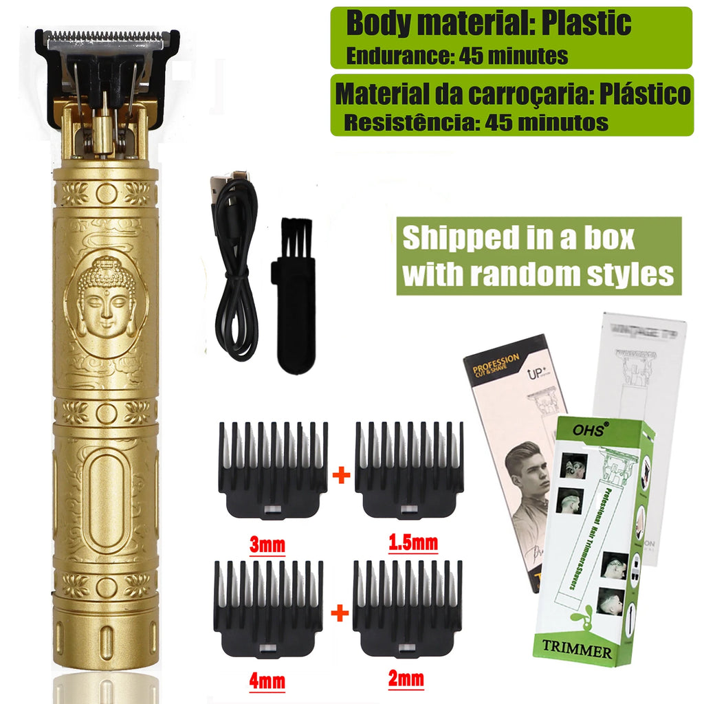 Máquina de cortar cabelo T9 para reparo, barbear, aparar pelos do corpo, máquina de cortar cabelo elétrica masculina 0mm para barbearia