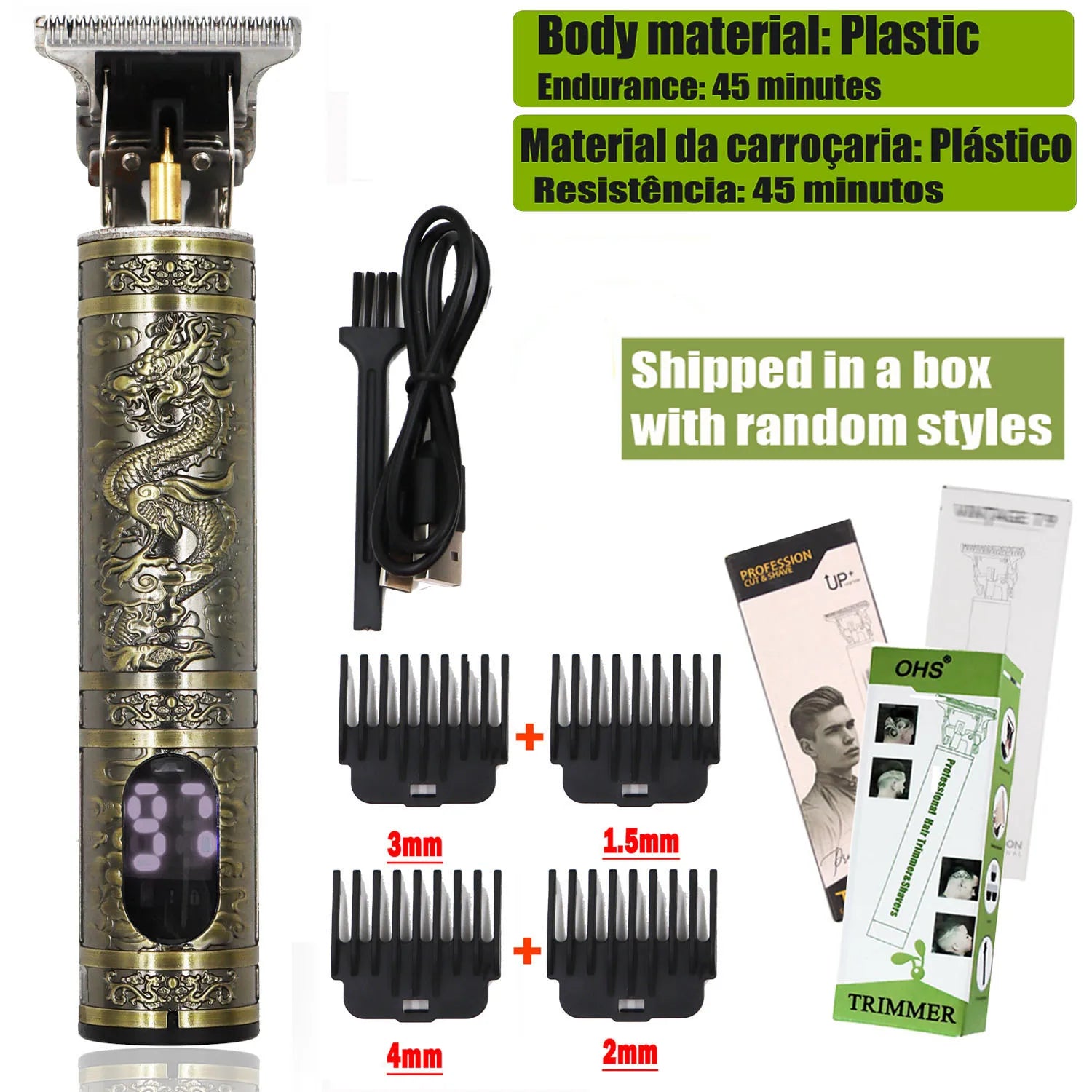 Máquina de cortar cabelo T9 para reparo, barbear, aparar pelos do corpo, máquina de cortar cabelo elétrica masculina 0mm para barbearia